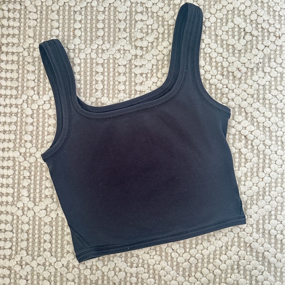 Lululemon Women’s Held Tight Black Ribbed Tank Top